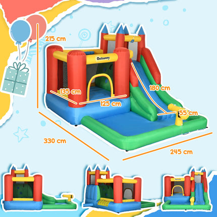 Inflatable bouncy castle with slide - XXL, for ages 3-8