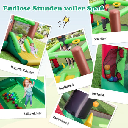 Bouncy castle with blower Inflatable bouncy castle with double slides 356 x 330 x 220 cm