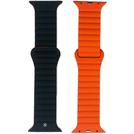 Bracelet for Apple Watch 42/44/45mm Magnetic Black/Orange