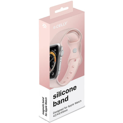 Bracelet for Apple Watch 42/44/45mm Silicone Pink