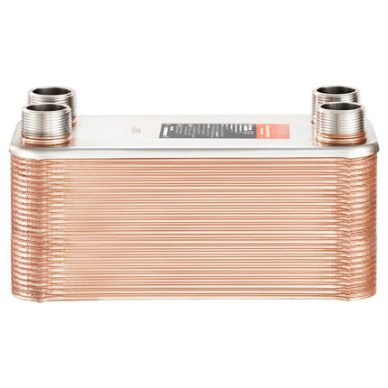 Brazed Plate Heat Exchanger, 50 Plates, 5 x 12 in, Water-To-Water