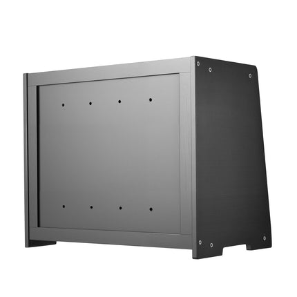 Bread Box, Double Layer Bamboo with Acrylic Door, Black