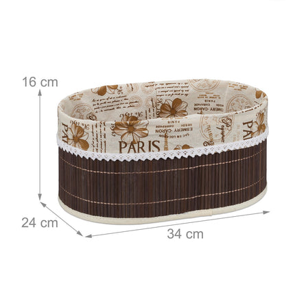 Bread basket Paris in brown
