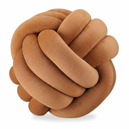 Brown Knot Pillow – 25 cm, Polyester Foam
