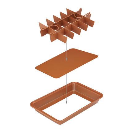 Brownie mold with liftable base