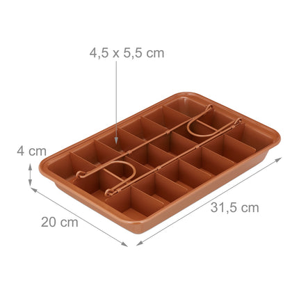 Brownie mold with liftable base