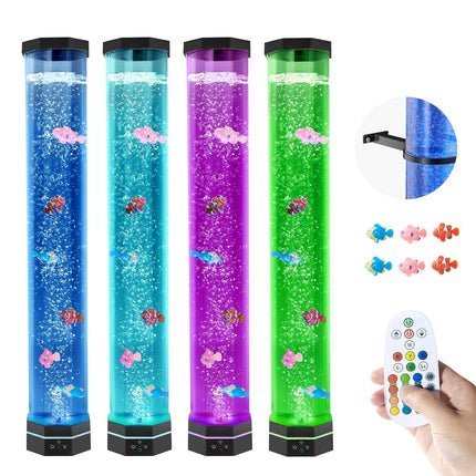 Bubble Tube Lamp, 16 Color, 80 cm Remote Sensory Aquarium