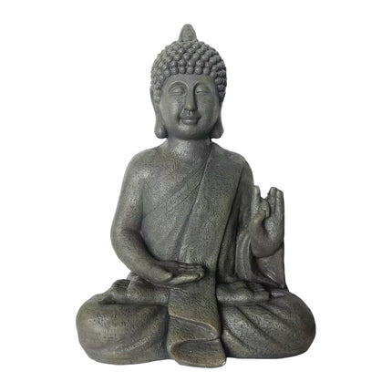 Buddha Statue 52cm, Weatherproof Polyresin, Stone Finish