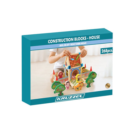 Building Blocks House Set, 268 Pieces, Ages 3+