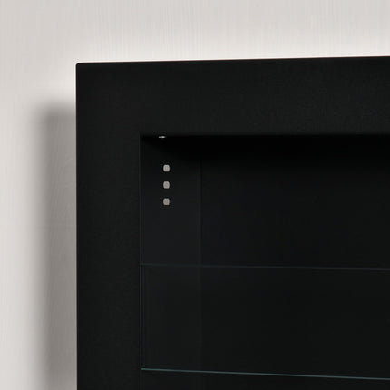Built-In Ethanol Fireplace, 3 Burners, 120cm, Black