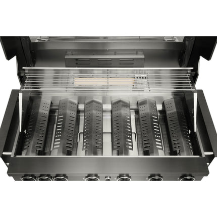 Built-In Gas Grill, 6 Burners, Stainless Steel, 95x46 cm