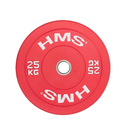Bumper Olympic Plate, 25 KG, Red