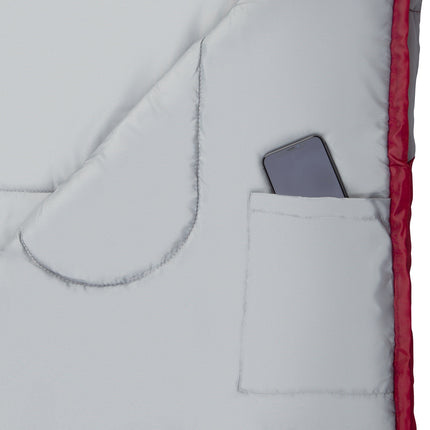 Burgundy-Grey Sleeping Bag, Size L, Lightweight