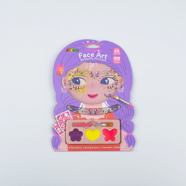 Butterfly Face Art for Kids, Princess Theme, Easy Application