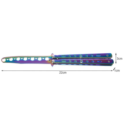 Butterfly knife for training - rainbow