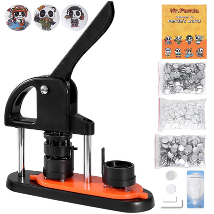 Button Maker Machine, 1.25 Inch, 500-Piece Kit, Cutter