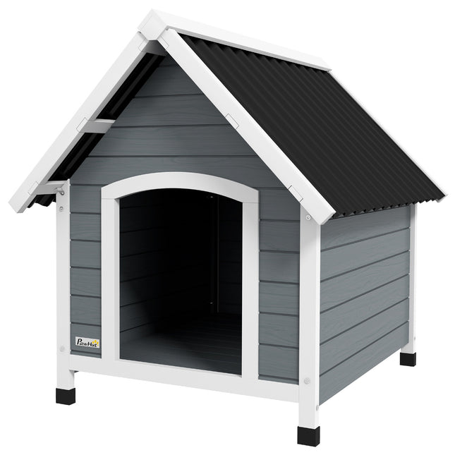 Medium Dog House, Spruce Wood, Weatherproof, Asphalt Roof