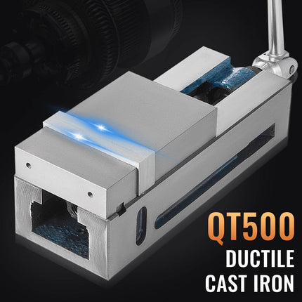 CNC Milling Vise, 4 in Jaw Width, 4.7 in Opening