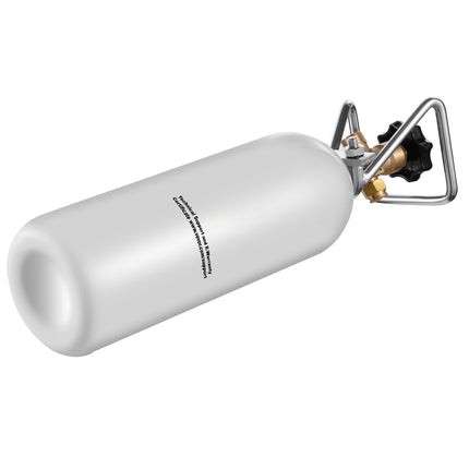 CO2 Tank, 4.41 lb Alloy Steel, DIN477 Valve Handle