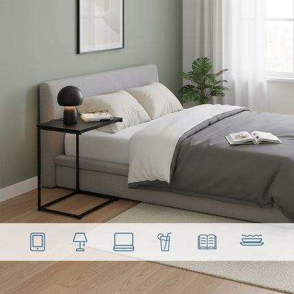 C-Shaped Side Table – Space-Saving, Industrial Design