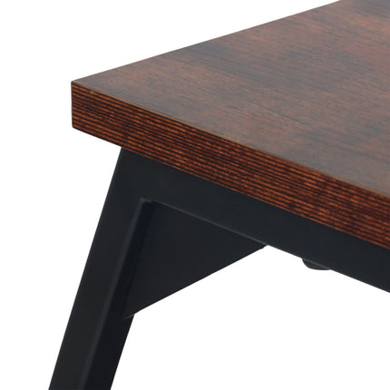 C-Shaped Side Table with Magazine Rack, Wood-Effect Top