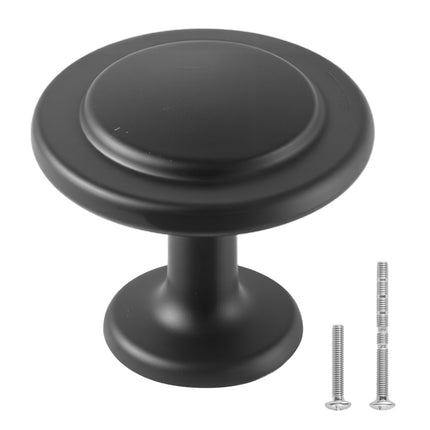 Cabinet Knobs, 30 Pack, 31 mm Black Zinc Alloy, Screws