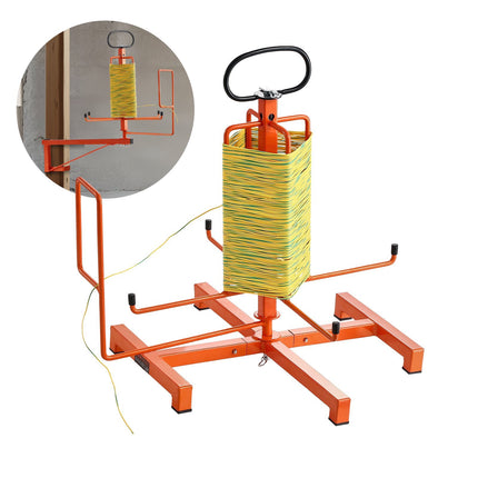 Cable Dispenser, Floor or Wall Mount Wire Spool Rack