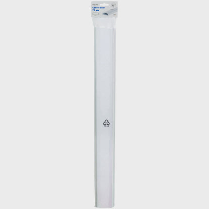 Cable Management Channel, 75x6x2 cm, White PVC
