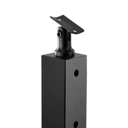 Cable Railing Post, 42 In Stainless Steel, Black Pre-Drilled