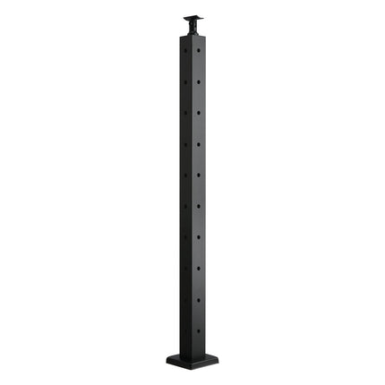Cable Railing Post, 42-Inch Corner, Pre-Drilled L-Holes