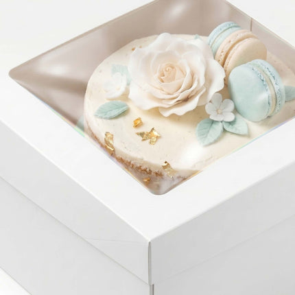 Cake Boxes With Window and Boards, Rectangular Set