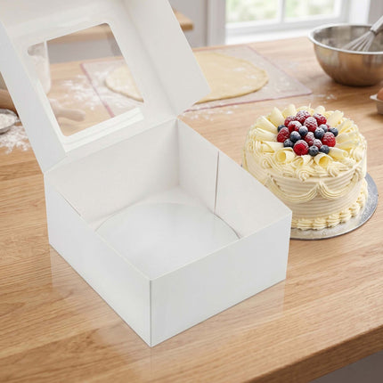 Cake Boxes With Window and Boards, Rectangular Set
