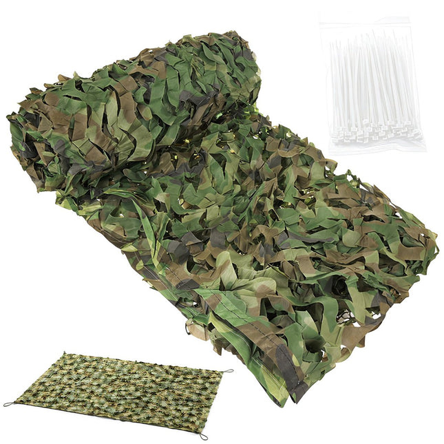 Camouflage Net 2x3m Waterproof with 100 Cable Ties