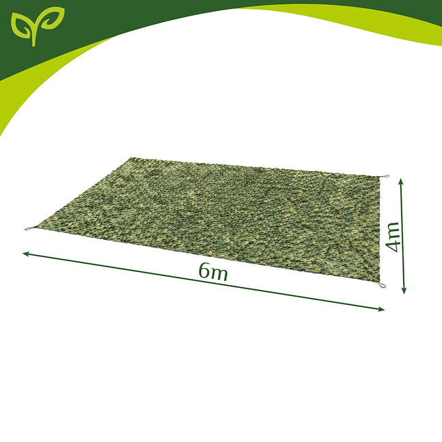 Camouflage Net 4x6m, Waterproof, 100 Cable Ties Included