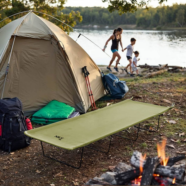 Campingbed, ultralicht, olijfgroen