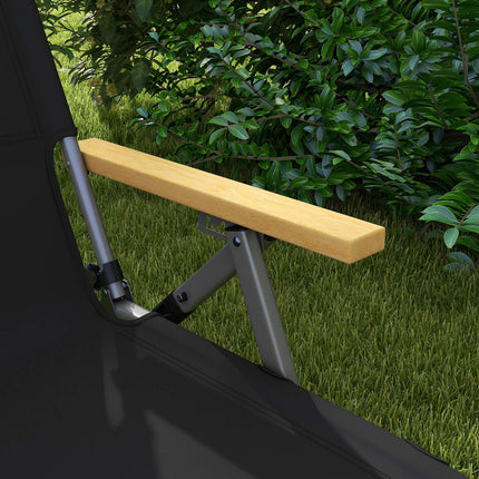 Folding camping chair, 4-position adjustable, Oxford fabric