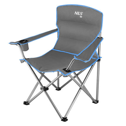 Camping Chair, Gray-Blue, Foldable, Lightweight