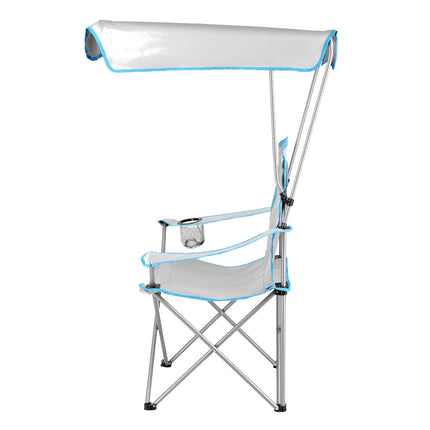 Camping Chair with Sunshade, Gray