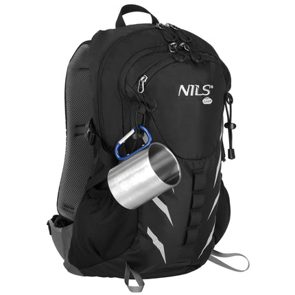 Camping Cup, Carabiner, 300ml Stainless Steel, Blue