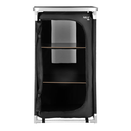 Camping Cupboard Table with Storage Shelves