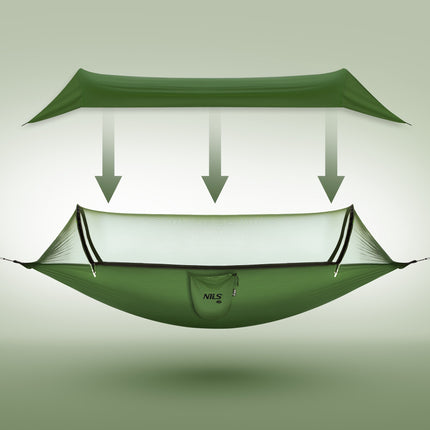 Camping Hammock With Mosquito Net and Canopy, 270 cm