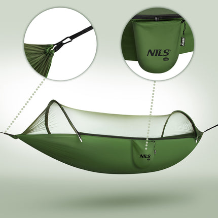 Camping Hammock With Mosquito Net and Canopy, 270 cm
