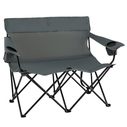 Camping Loveseat Chair for 2 with Cup Holders & Bag