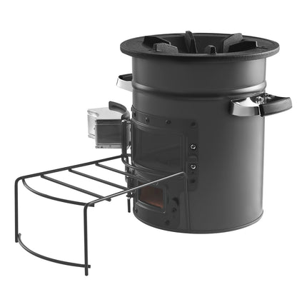 Camping Rocket Stove, Wood-Burning, Carry Bag, Steel