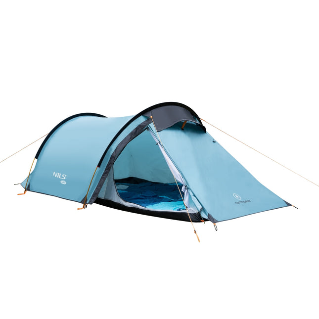 Kampeertent - 3-persoons, waterdicht, blauw