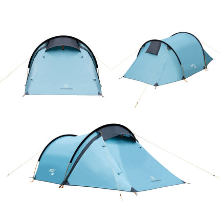 Camping Tent – 3-Person, Waterproof, Blue