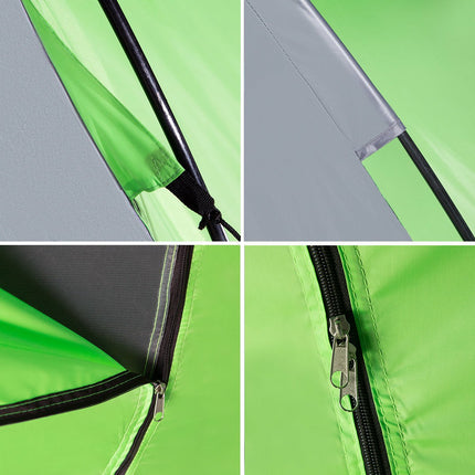 Camping Tent, 4-Person, Green-Gray, Waterproof