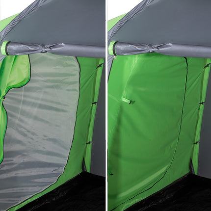 Camping Tent, 4-Person, Green-Gray, Waterproof