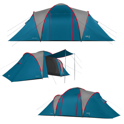 Camping Tent, Blue-Light Gray, 2-Person, Waterproof