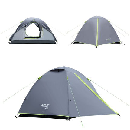 Camping Tent, Dark Gray, 4-Person, Waterproof